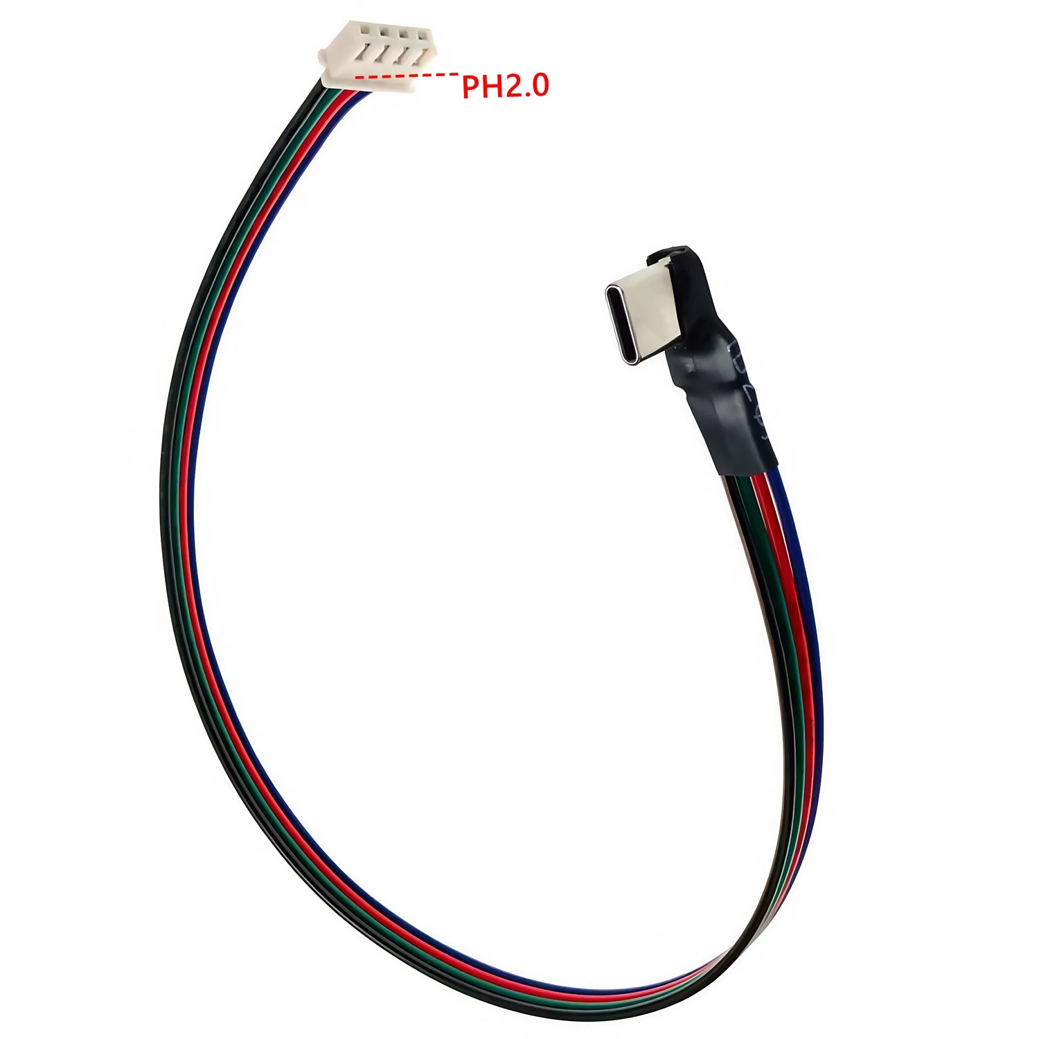 Cable de conexión de 30CM y 4 pines Micro mini USB tipo C macho hembra par enchufe de cableado con Cable de Terminal PH2.0 longitud 30CM