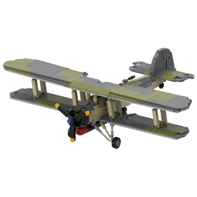 Navy Torpedo Bomber MOC Building Blocks Historical Warplane Display Model DIY Brick Building Set Desktop Display Model