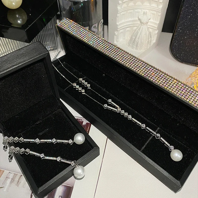 

MDLFES Mo!ssan Diamond Style New mother of pearl beads necklace set female temperament fashion