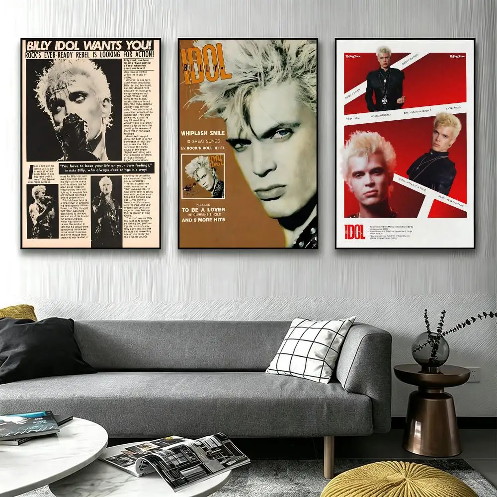 Person Billy Idol Poster Poster HD printing Sophisticated Style Wall Art Home Decor For Bedroom Living Room Creative Gift
