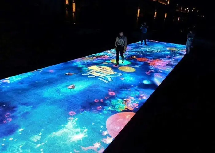 2025 Hot SellingLED Dance Interactive Tile Screen 3d Dance Floor Standing Led Display Screen Panels Dance Floor Led Display