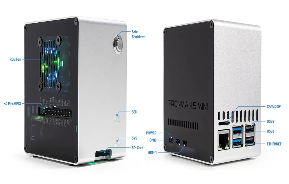 Chipboard SunFounder Pironman 5 Mini Is a Cheaper Tower PC case ForRaspberry Pi 5  Card Slot Video Output RTC