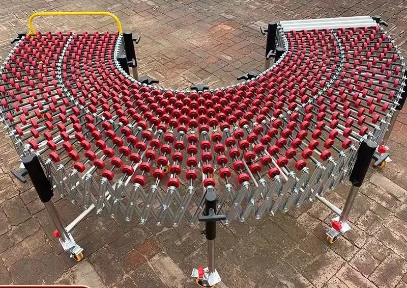ناقل دوار PVC عالي الجودة للتفريغ التليسكوبي لحاويات الكرتون