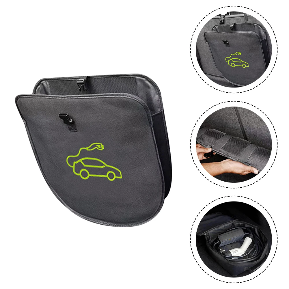 

Organizing Cables Black EV Charging Cable Organizer Back Seat Organizer For EV Cables Suspension Strap Storage