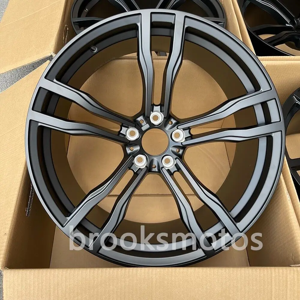 22" SATIN BLACK STAGGERED WHEELS RIMS FIT 2022+ BMW G70 7 SERIES 740 760 I7 612