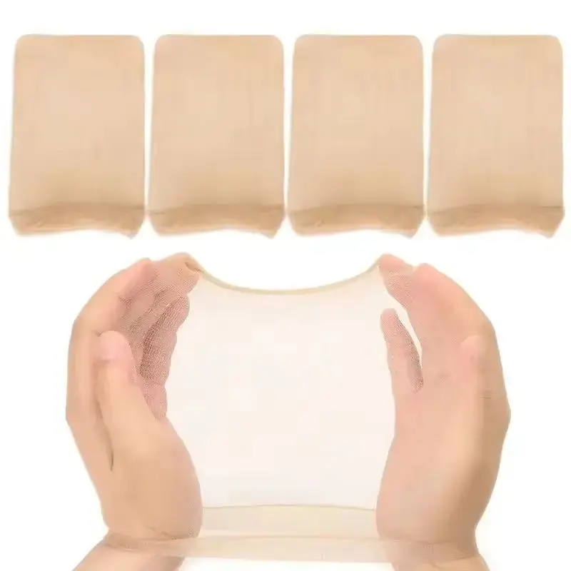 Wholesale HD Wig Caps, Stretchy Nylon Transparent HD Hair Nets, Light Brown Wig Liner Cap for Women Lace Front Wigs