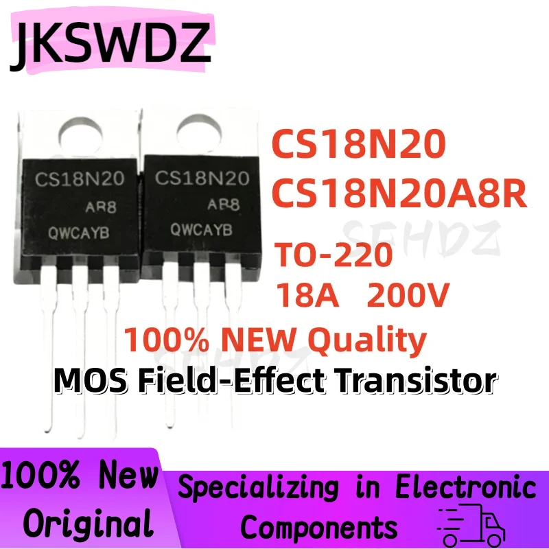 

10/20/30PCS 100% Brand New and Quality CS18N20 CS18N20A8R TO-220 18A 200V MOS Field-Effect Transistor