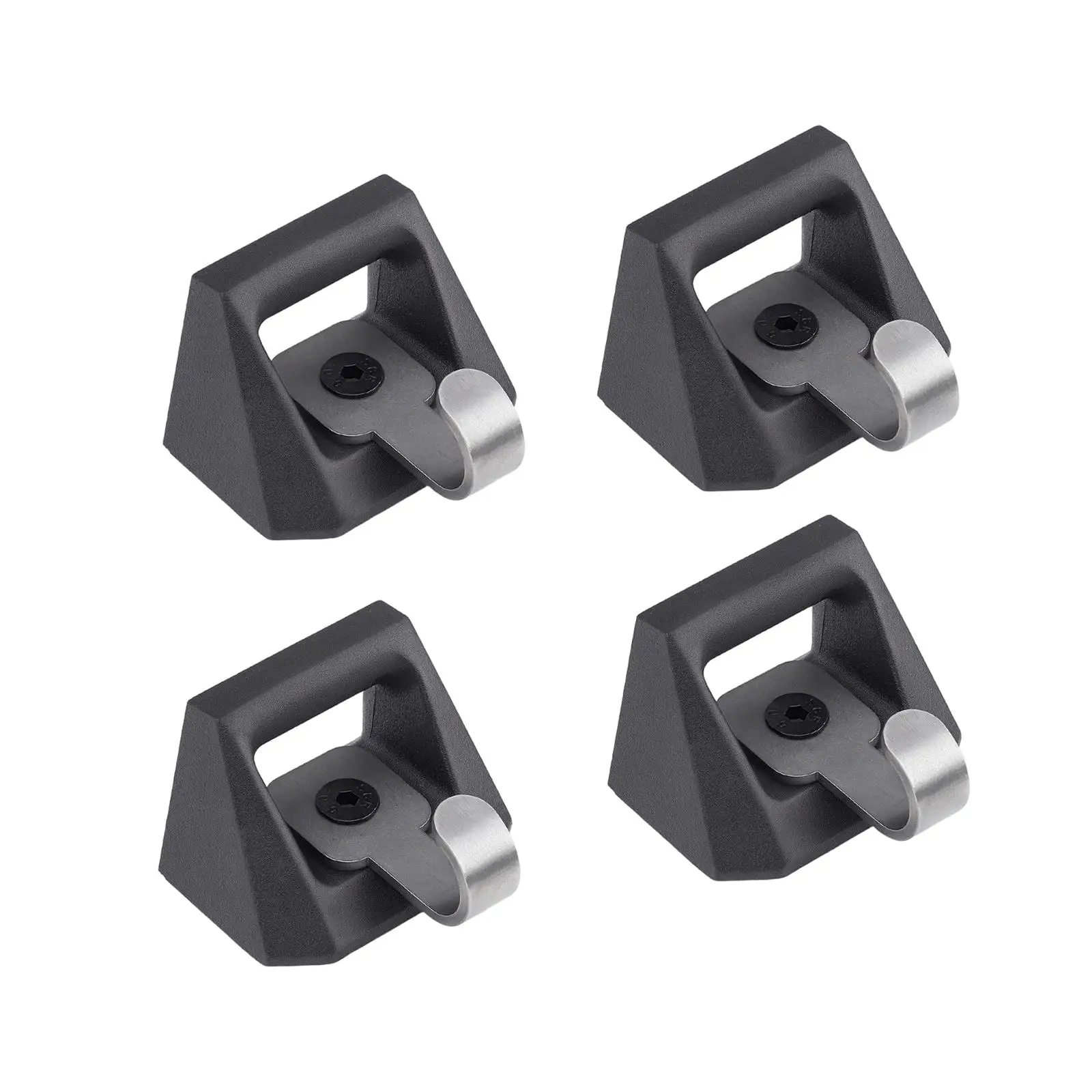 

4 Pieces L Track Cleat Hooks,Parts Flexible Heavy Duty Replace Tie Down,Aluminum Alloy Bed Rail Track Hooks for Tesla 2024+