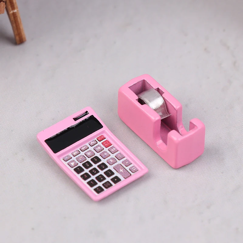 Dollhouse Mini Stationery Simulation Tape Cutter Utility Knife Pack School Supplies Model