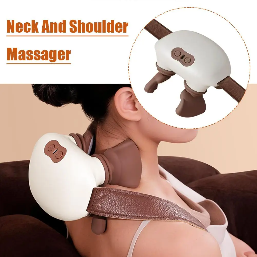

Wireless Electric Deep Tissue Neck and Shoulder Massager Cervical Spine Muscles Body Relax Kneading MassagerPillow I0I7