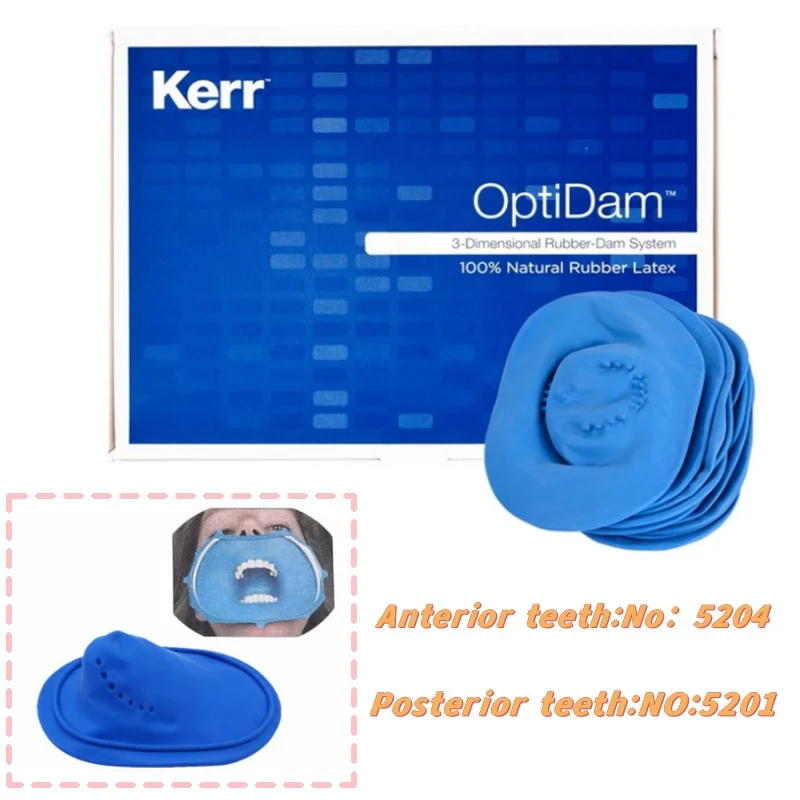 30Pcs/Box Dental Kerr Optidam Natural Rubber Latex Dam for Anterior& Posterior Teeth KERR 3-Dimensional Rubber Dam System