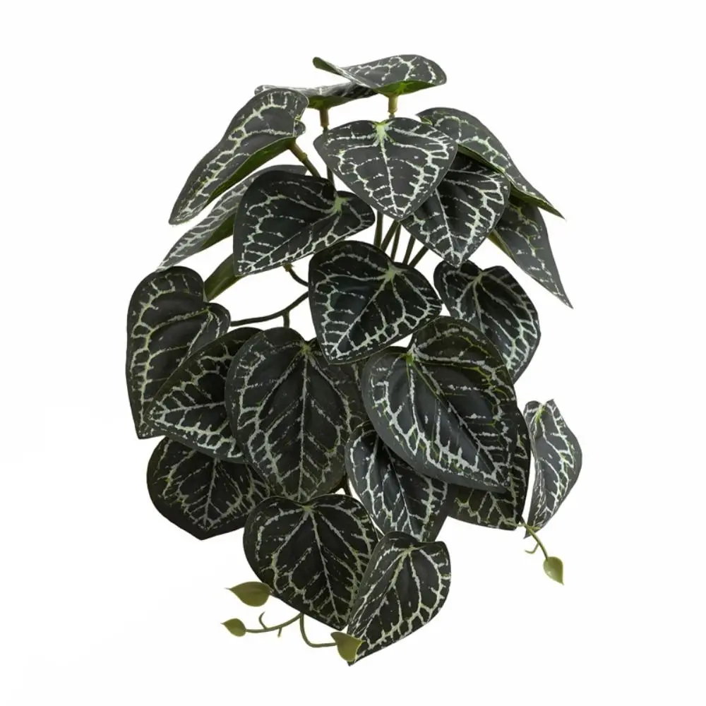 23 Kunstplantenbladeren, grote tropische plantenbladeren van zijde, schildpadbladeren, bamboebladeren, levensechte plastic groene potplanten