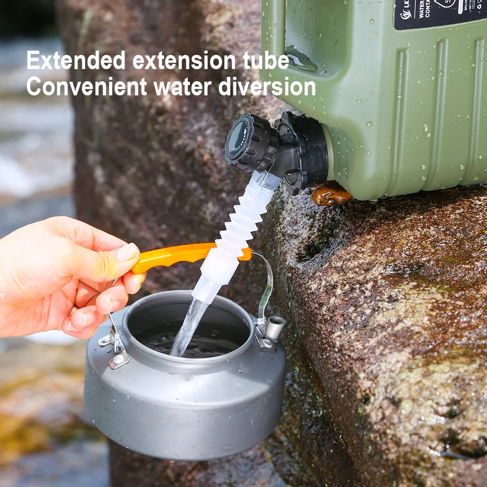 5/11L Outdoor Water Bin Large Capacity Portable Camp Water Bag with Detachable Faucet No Leakage for Camping Fishing Picnic