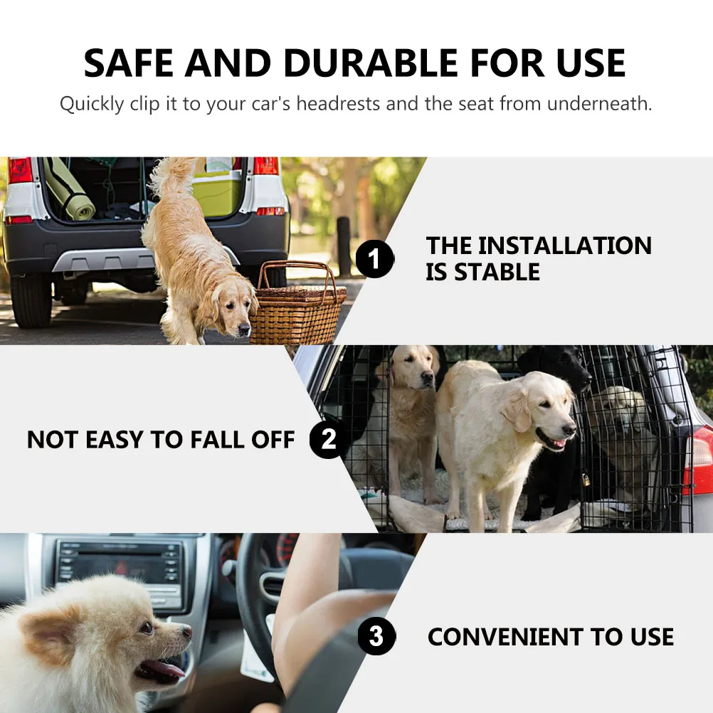 

2pcs Car Pet Barrier Mesh Divider For Dog Backseat Durable Easy Install Safe Long Trip Use Vehicle Seat Net Divider