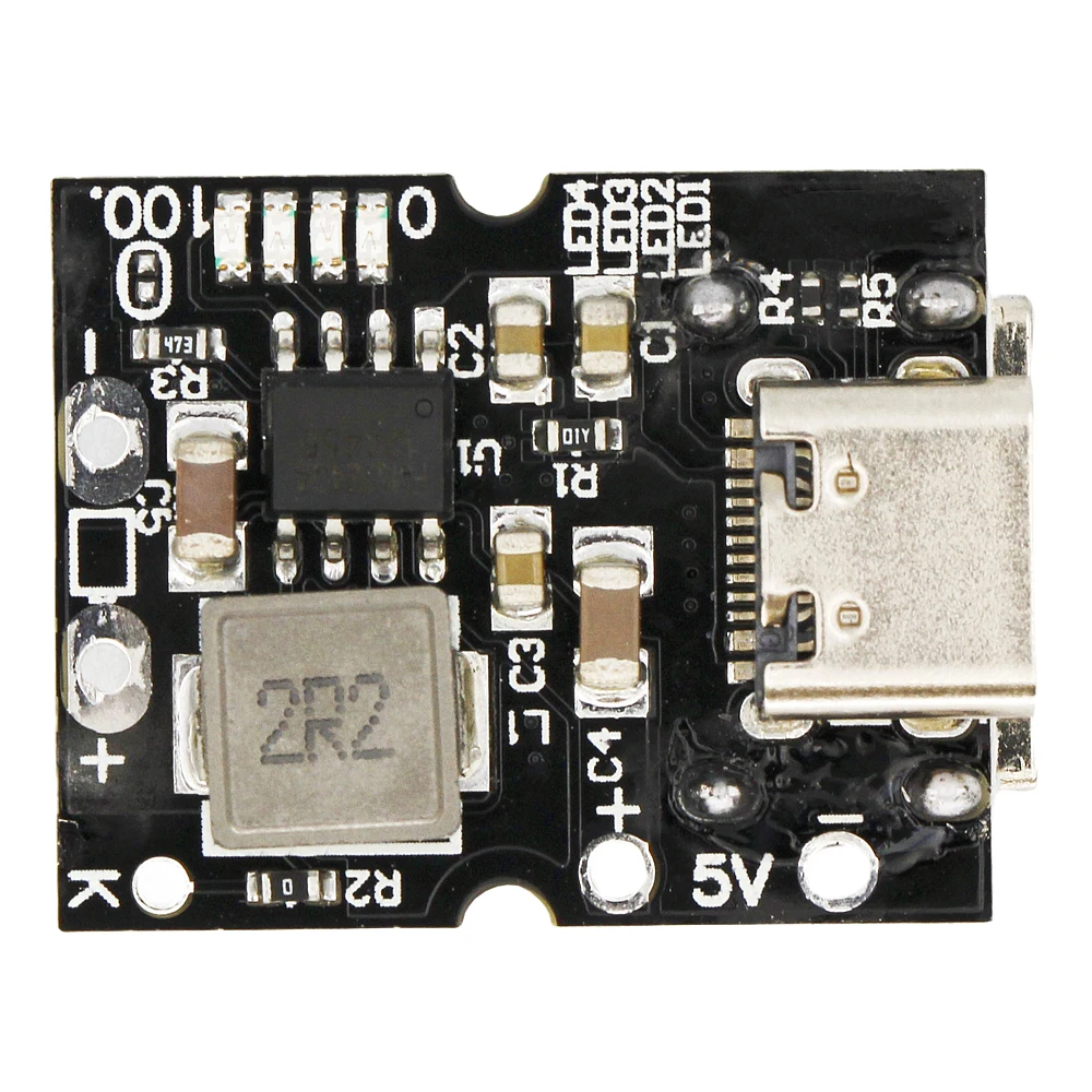 Type-C USB 5V 2A Boost Converter Step-Up Power Module Lithium Battery Charging Protection Board LED Display USB Charger