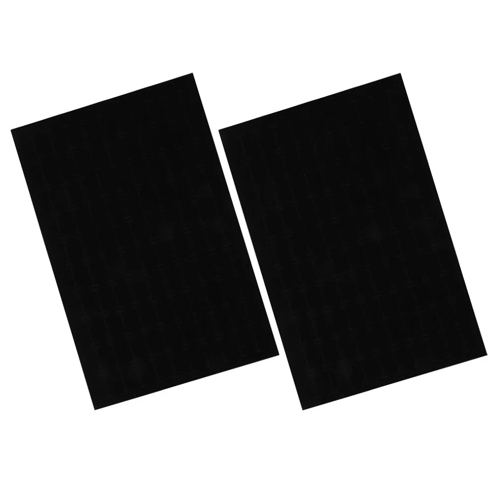 2 Pcs Sponge Jewelry Pad The Ring Tray Earring Display Holder Foam Insert Black