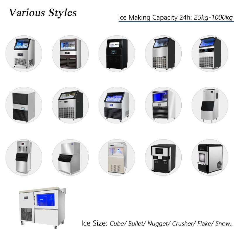 50kg Commercial Ice Maker Making Machine Home Business Block Ice Machine Automatic Ice Cube Machine
