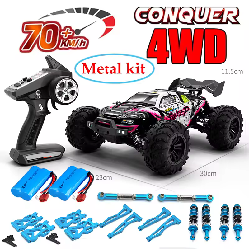 1:16 75 קילומטר/שעה או 50 km/h 4wd rc מכונית עם הוביל שליטה מרחוק מכוניות מהירות גבוהה משאית עבור ילדים לעומת צעצועים 144001 צעצועים