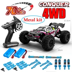 1:16 75 KM/H o 50 KM/H 4WD RC auto con telecomando a LED auto ad alta velocità Drift Monster Truck per bambini Vs Wltoys 144001 giocattoli