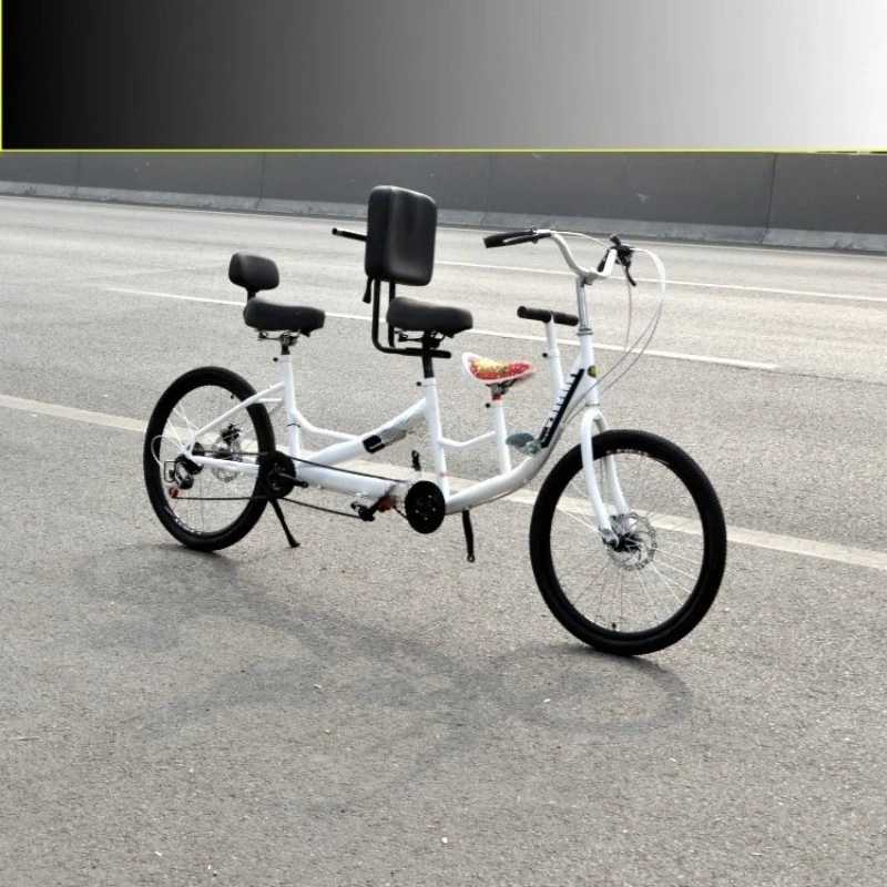 

Bicycle two people ride a rental sightseeing car to travel adults