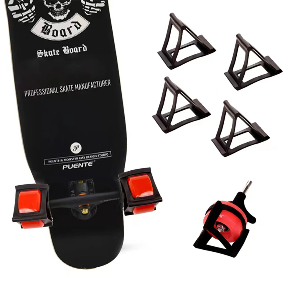 Skateboard Trick Trainers Skateboard Wheel Cover Wheel Lock 4PCS Skateboard Trick Trainers Landing Skateboarding Accessory New