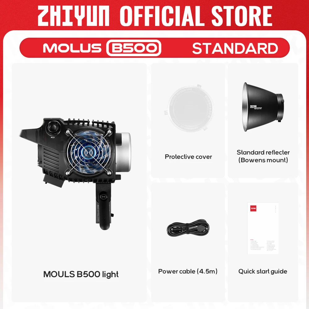 Zhiyun-Bluetoothの写真照明,公式のmolus bシリーズ,バイカラーコス