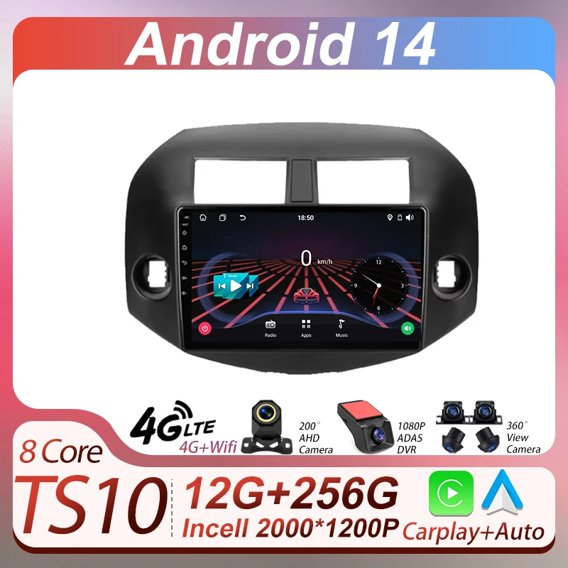 

2Din Android Car Radio Multimedia Player For Toyota RAV4 3 XA30 2005 - 2013 Autoradio CarPlay Navigation GPS Wifi Touch Screen