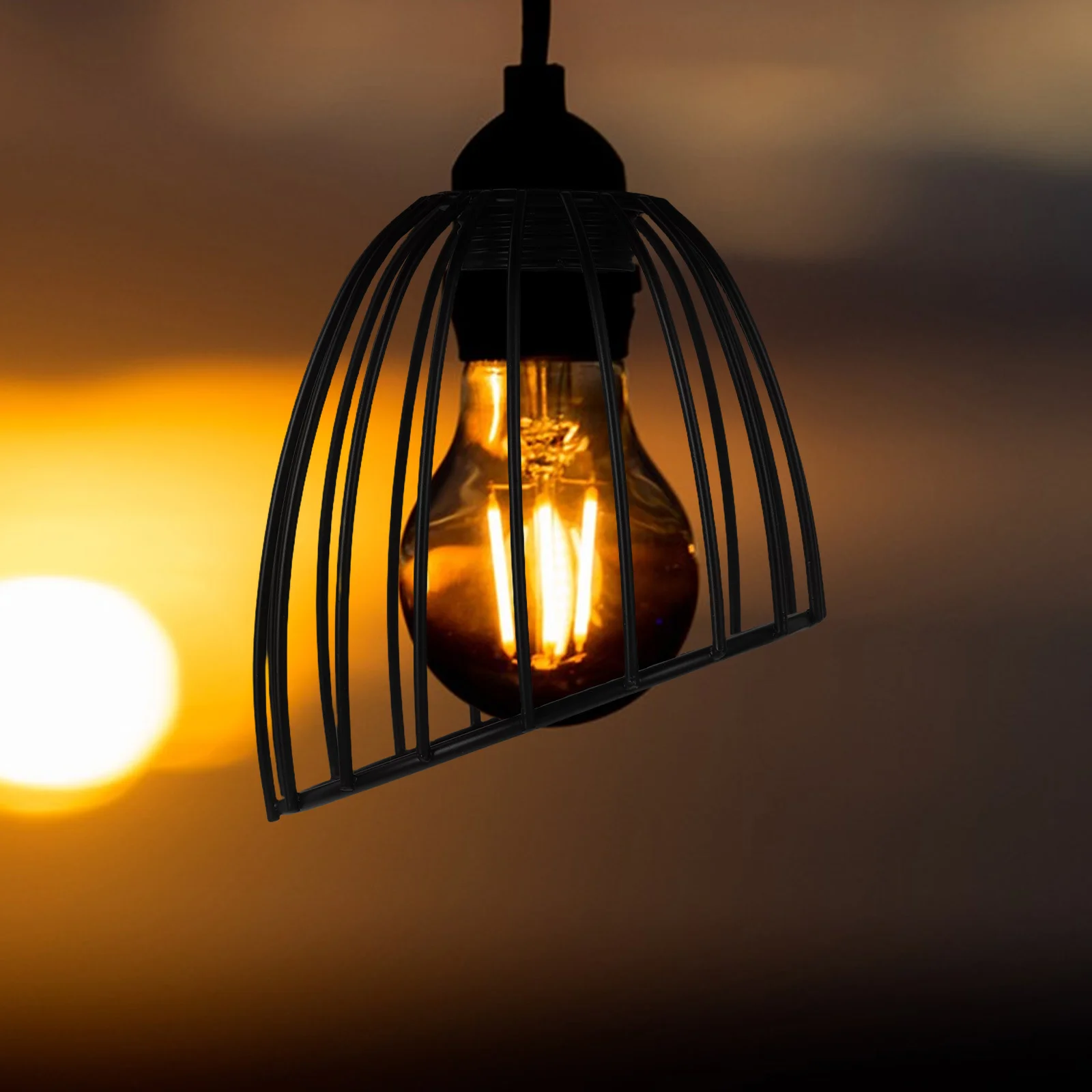 

1pc Mini Iron Birdcage Pendant Lamp Shade For Table Floor Ceiling Fan Lighting Fixture Vintage Industrial Metal Cage Cover