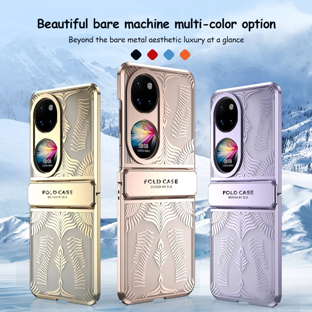 

Карманный чехол для Huawei P50, прозрачный чехол с магнитными петлями, складной защитный чехол для Huawei Pocket S