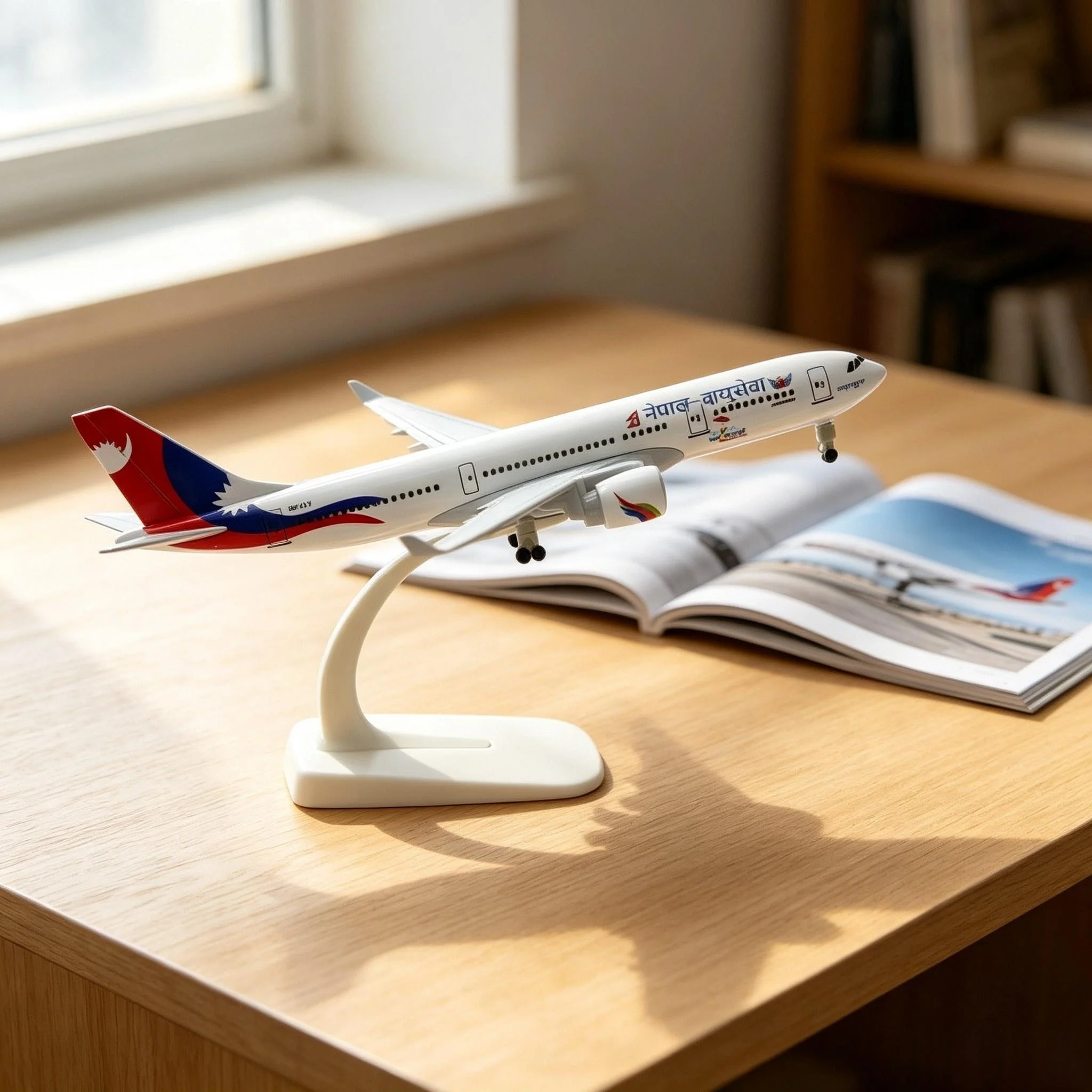 Plane Model A330 AIR Nepal Airlines 330 Air-bus Airplane 20cm Alloy Metal Airways Stand Diecast Model Plane Parts Collected Gift