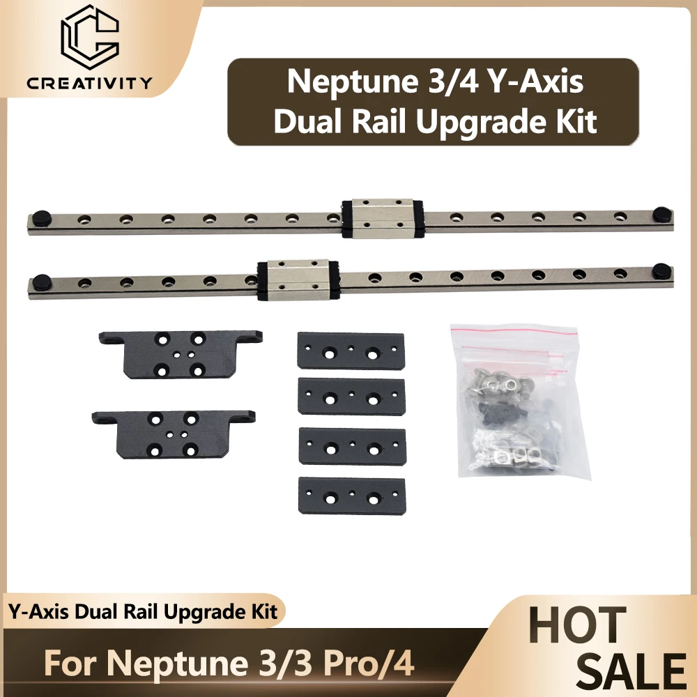 

Neptune 4 Y-Axis Dual Rail Upgrade Kit For Neptune 3/3 Pro/4 MGN9H Y-Axis Linear Guide 315mm 3D Printer Part