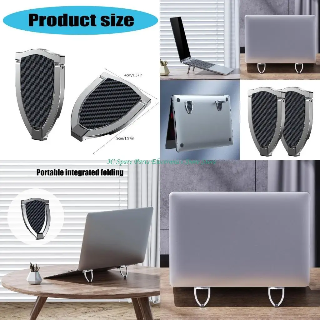 

SZ 2PCS Aluminum Alloy Laptop Support Holder, Adjustable Notebook Stand with Enhanced Cooling, Foldable Invisible