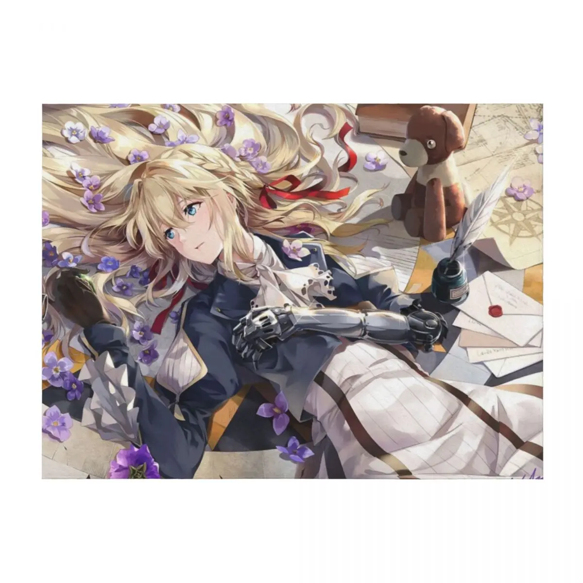 

Violet Evergarden 4 Throw Blanket Luxury Thicken Blankets Sofas Of Decoration Quilt heavy to sleep Blankets