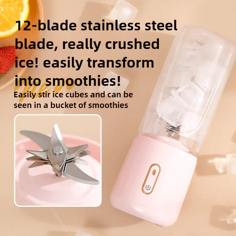 500 ミリリットルガラス自動ジューサー果物と野菜抽出器充電式多機能家庭用ジューサー電気オレンジ