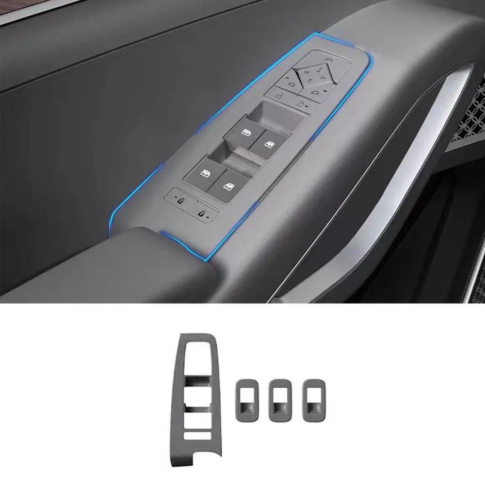 

Подходит для Denza N9 2025 2026, оконная панель, силиконовая накладка, кнопка подъема окна, силиконовая защитная накладка, детали для модификации интерьера