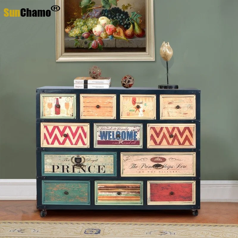 Cabinets Cabinet European Retro Chest Drawers Old Lockers Bedroom Decorative Home Decoration Home Decore