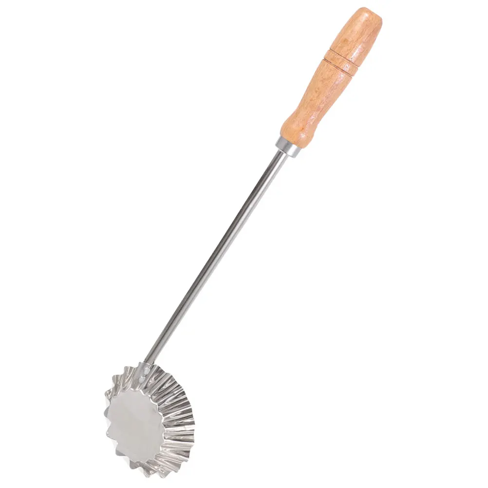 

Frying Wooden Handle Spoon Premium Wood Stainless Steel Non-Stick Kitchen Cooking Utensil Fried Snack Mold Tool Kitchen