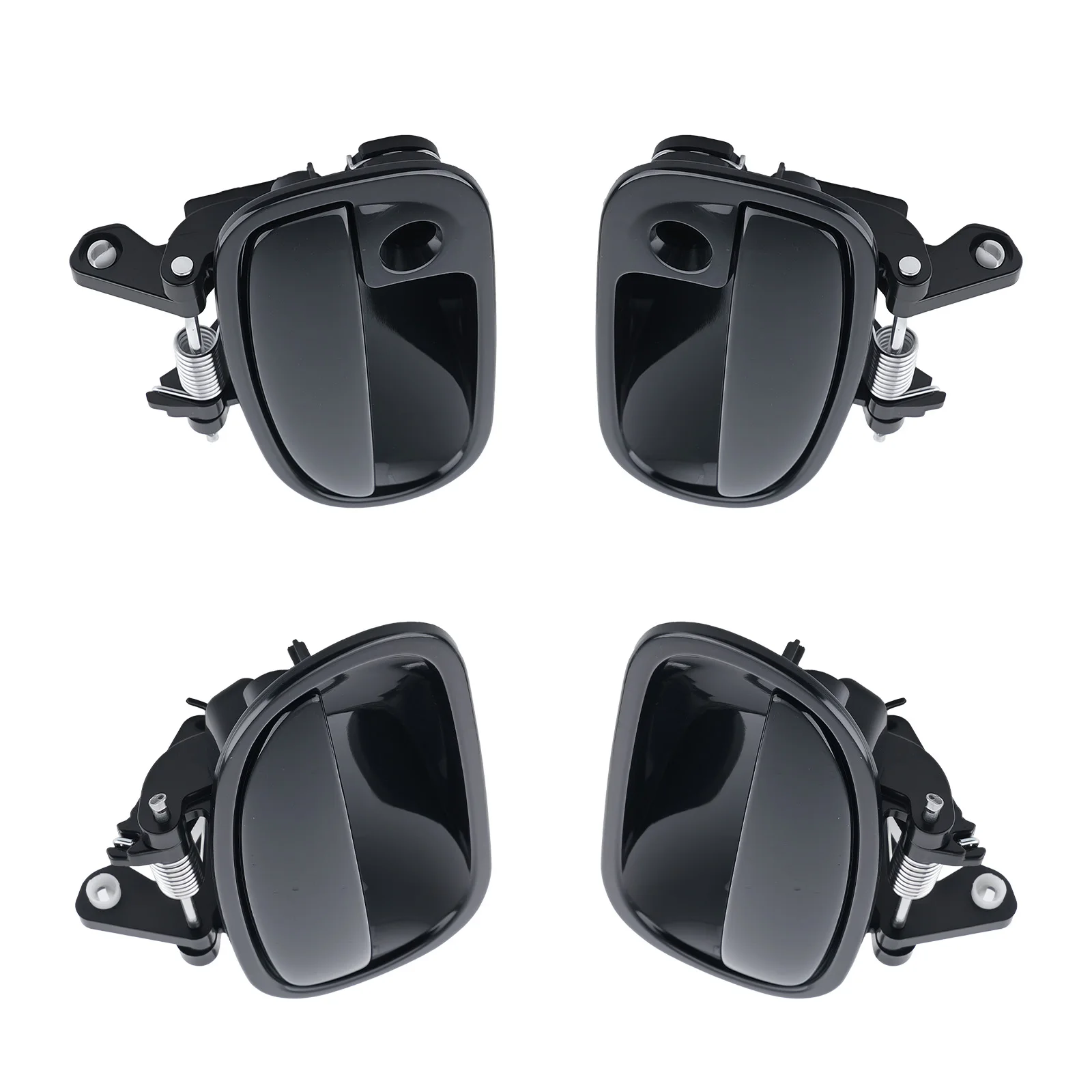 

Door Handle Set Front Rear Black for Honda Civic 96-00 HO131011 4Pcs