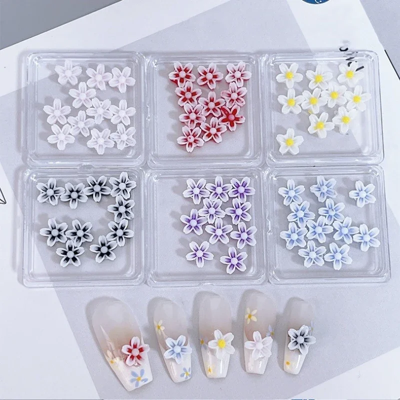 Fascino per unghie con fiocco 3D Accessori per decorazioni floreali per nail art Petali colorati misti Confezione di materiali per manicure fai-da-te Accessori per gioielli