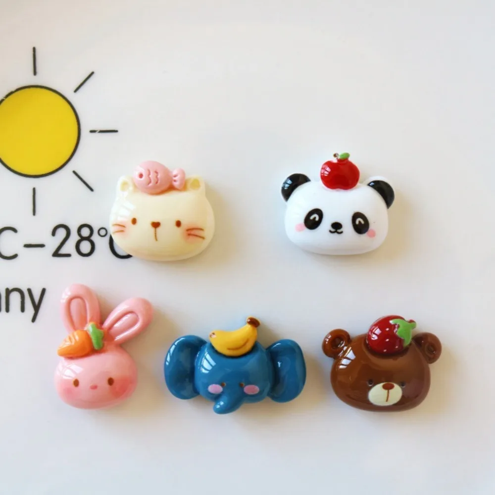 10pcs Mini Kawaii Cute Animal Panda Resin Flat Back Charms Cabochons Scrapbook DIY Craft Jewelry Making Hairpin Decor Ornaments