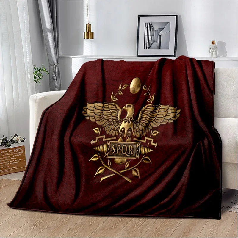 Roman SPQR printed blanket, office lounge sofa blanket, household air conditioning blanket, multi-functional blanket gift