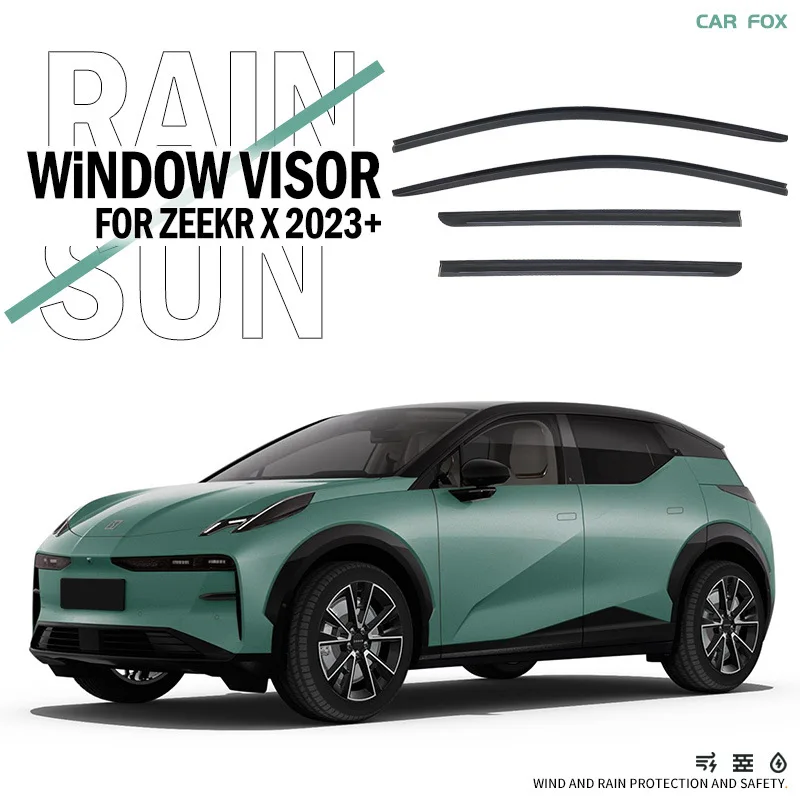 

4Pcs For ZEEKR X 2023+ Car Window Visor Awning Shelters Windshield Side Window Rain Sun Shade Auto Accessories