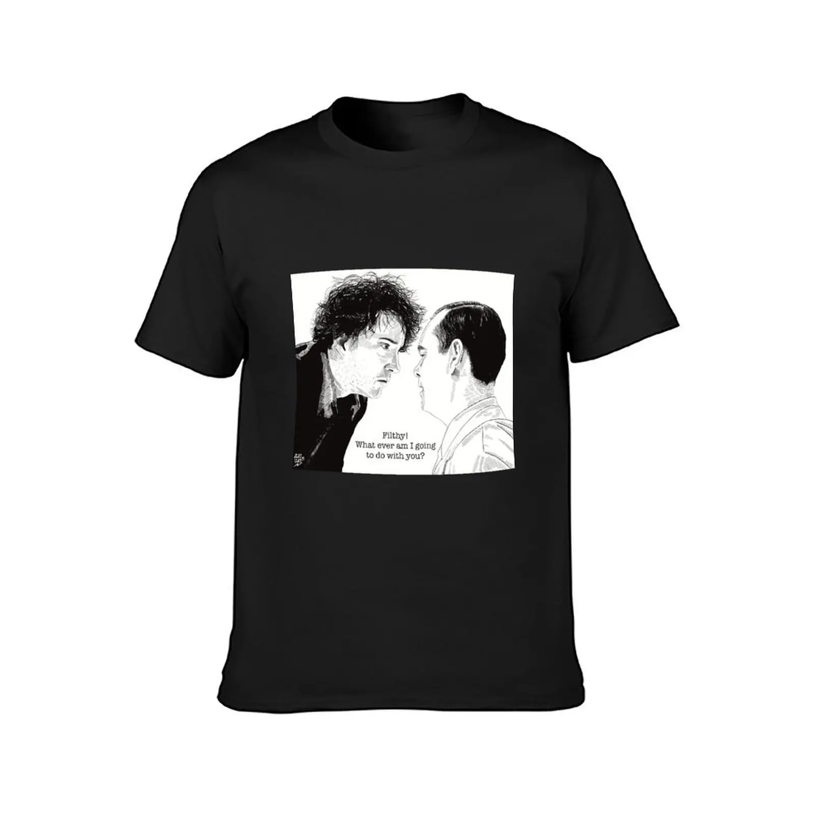 Bernard Black and the cleaner, Black Books, Grapes of Wrath. T-Shirt quick-drying animal prinfor boys mens white t shirts