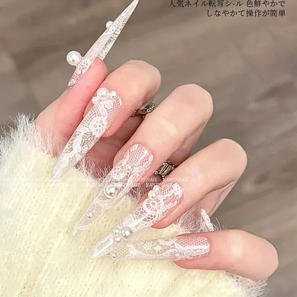 10 rolos 2.5*50cm sexy rendas folhas de unhas preto branco transferência papel arte do prego adesivos listra rendas manicure decalques decorações de unhas