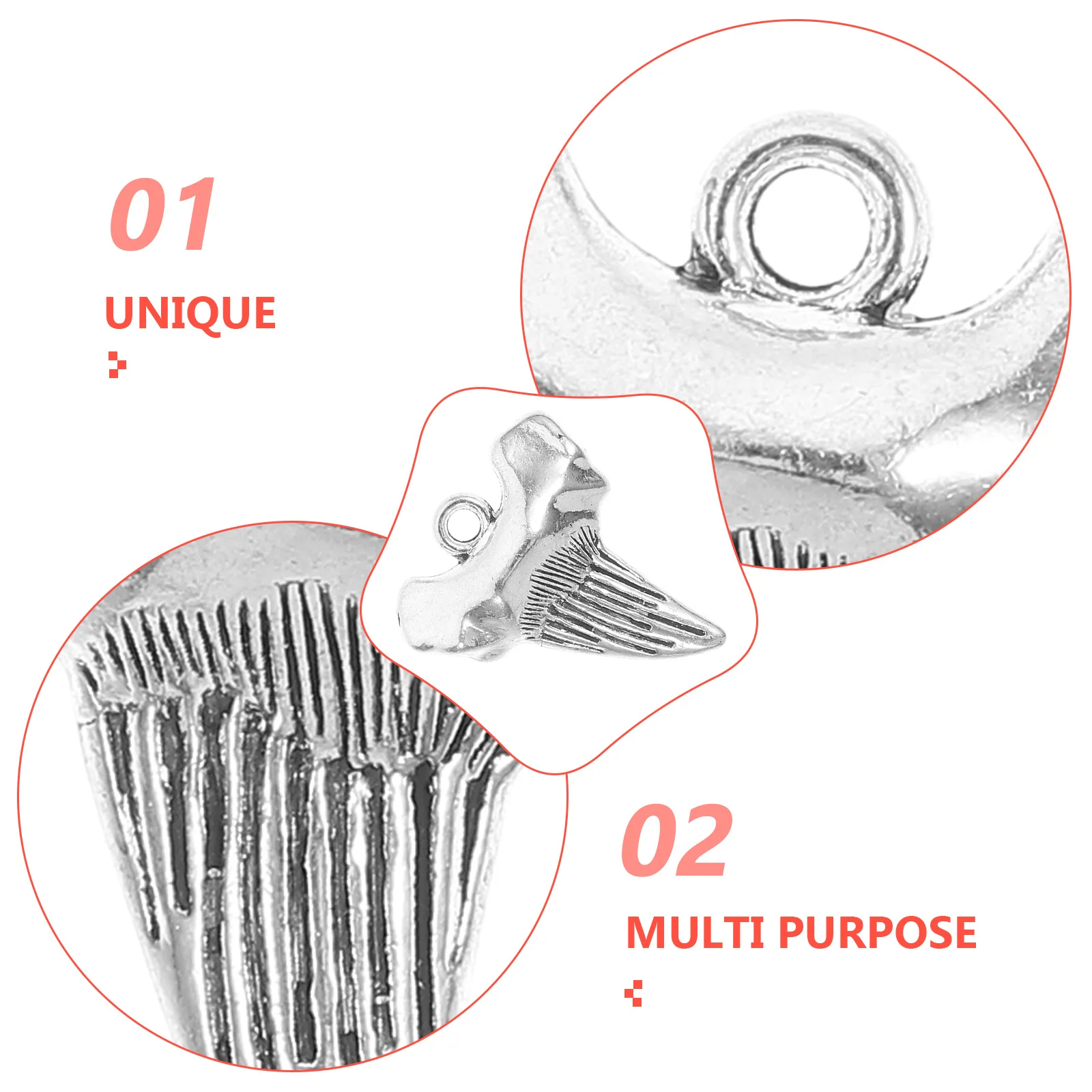 

12Pcs DIY Teeth Jewelry Charms Novelty Small Teeth Pendants Durable Safe for Necklace Bracelet Earring Keychain Making