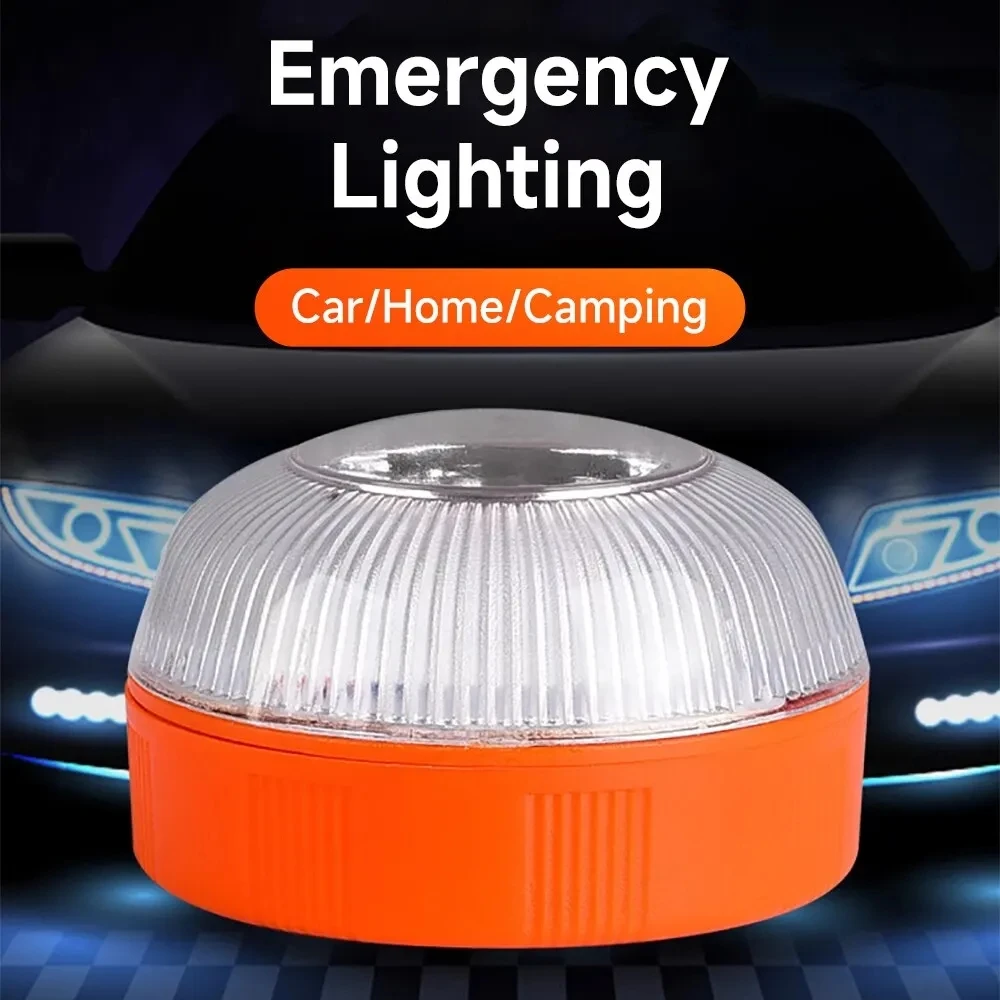 Led Rainproof Car Emergency Lights, USB Rechargeable Stroboscopic Road Accident Lights, Emergency Safety Accessories