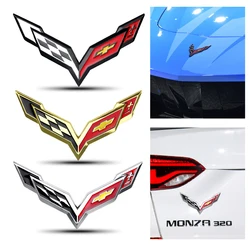 1pc Car Metal Rear Trunk Emblem Sticker Body Side Badge Stickers For Chevrolet Corvette Cruze Captiva Sail Aveo Spark Onix Sonic