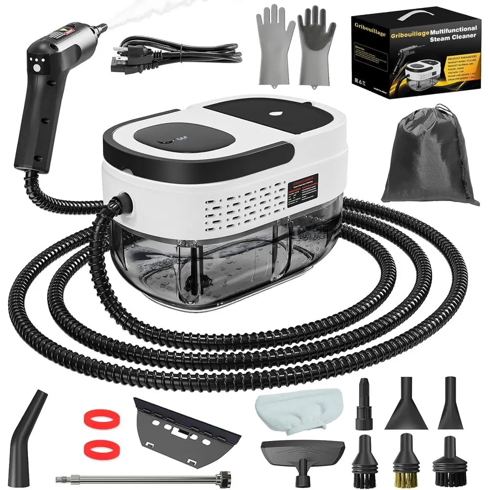 

Пароочиститель высокого давления для высоких температур, 2500 Вт, бак 1,6 л, портативный для дома и автомобиля