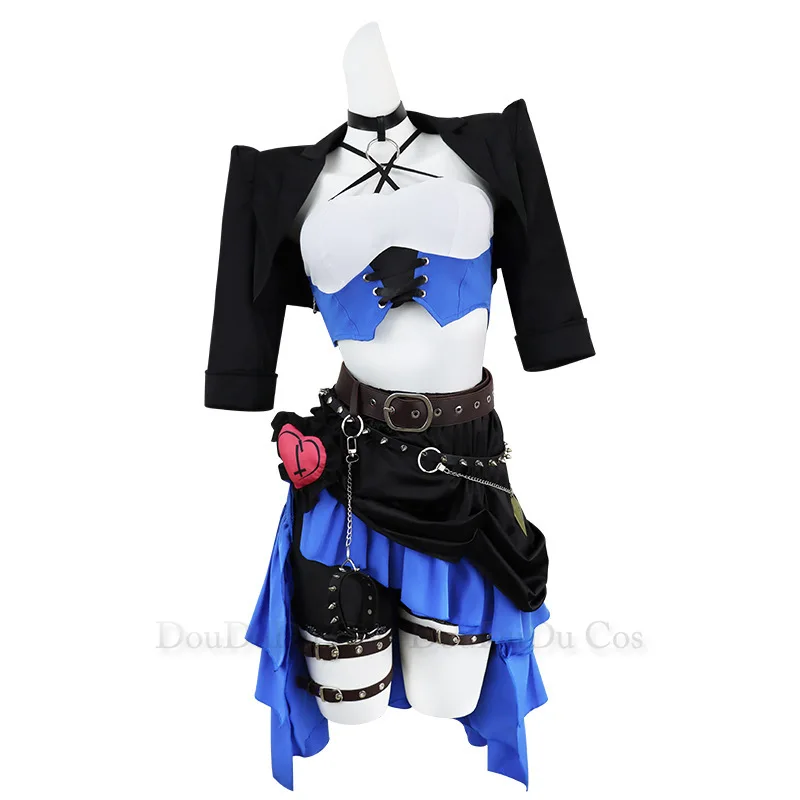 Anime Aileen Cosplay Costume Egg Party Magic Policewoman Dress Hat Thigh socks Accessories Full Set Halloween Uniform Clothing