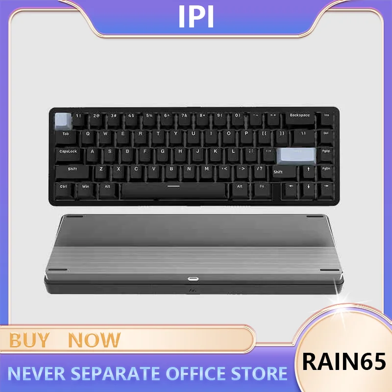 

Ipi Rain65 Mechanical Keyboard Magnetic Switch Aluminium Alloy 8000hz Return Rate Gaming Keyboard Tri Mode Keyboard Gamer Gifts